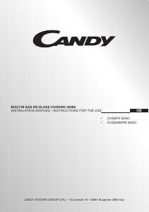 Handleiding Candy CVG6PX SASO Kookplaat