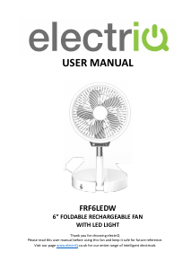Manual ElectriQ FRF6LEDW Fan