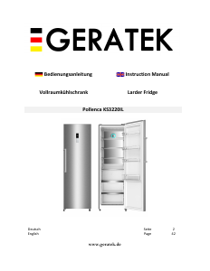 Bedienungsanleitung Geratek Pollenca KS3220 Kühlschrank