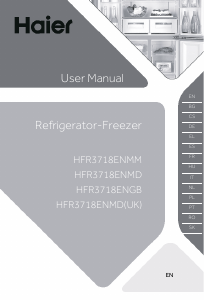 Manuál Haier HFR3718ENMD(UK) Lednice s mrazákem