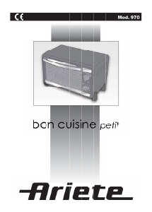 Manual de uso Ariete 970 Bon Cuisine Petit Horno