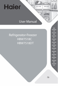 Használati útmutató Haier HBW7518C Hűtő és fagyasztó