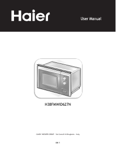 Manual de uso Haier H38FMWID627N Microondas
