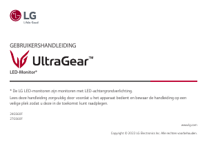 Handleiding LG 27GS60F-B UltraGear LED monitor