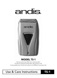 Manual de uso Andis TS-1 Afeitadora