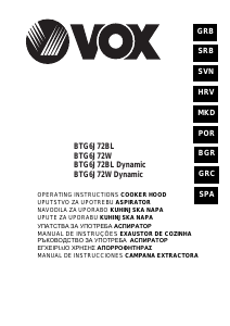 Manual Vox BTG6J72BL Dynamic Exaustor