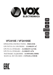 Priročnik Vox VF2410E Zamrzovalnik