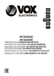 Priručnik Vox NF3830WE Frižider – zamrzivač