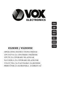 Manual Vox KS2830SE Refrigerator