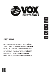 Manual Vox KS3755IXE Refrigerator