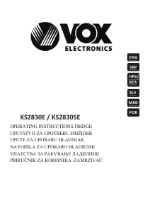 Priručnik Vox KS2830E Hladnjak