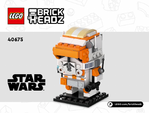 Rokasgrāmata Lego set 40675 Brickheadz Klonu komandieris Cody