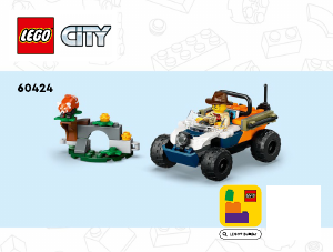 Vadovas Lego set 60424 City Džiunglių tyrinėtojo keturratis: misija – raudonoji panda