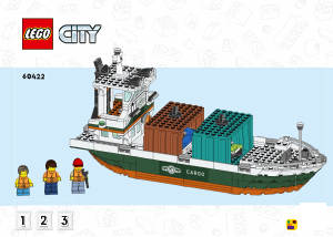 Mode d’emploi Lego set 60422 City Le port et le navire marchand