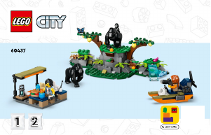 Brugsanvisning Lego set 60437 City Jungleeventyr – helikopter og ekspeditionsbase