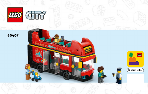 Manual de uso Lego set 60407 City Autobús Turístico Rojo de Dos Plantas