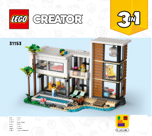 Manual Lego set 31153 Creator Modern house