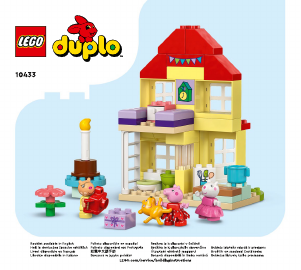 Használati útmutató Lego set 10433 Duplo Peppa malac születésnapi háza