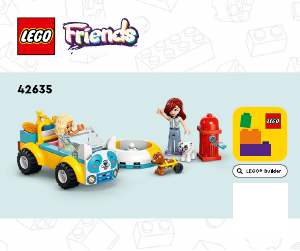 Käyttöohje Lego set 42635 Friends Koiran trimmausauto