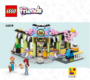 Manual Lego set 42618 Friends Cafenea din orașul Heartlake