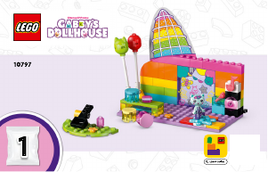Használati útmutató Lego set 10797 Gabbys Dollhouse Gabi partiszobája