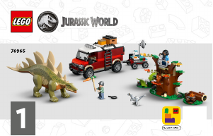 Használati útmutató Lego set 76965 Jurassic World Dinóküldetések: a stegosaurus felfedezése