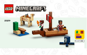 Rokasgrāmata Lego set 21259 Minecraft Pirātu kuģa ceļojums