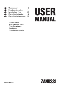 Manual Zanussi ZBT27430SA Fridge-Freezer