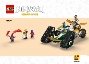 Rokasgrāmata Lego set 71820 Ninjago Ninzju komandas apvienotais transportlīdzeklis