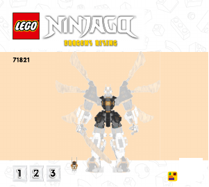 Rokasgrāmata Lego set 71821 Ninjago Cole titāna pūķa robots