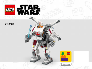 Manual Lego set 75390 Star Wars Luke Skywalker X-Wing mech
