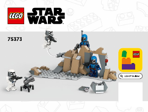 Rokasgrāmata Lego set 75373 Star Wars Slēpnis uz planētas Mandalore: kaujas paka