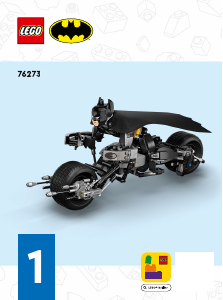 Rokasgrāmata Lego set 76273 Super Heroes Būvējama Betmena figūra un Bat-Pod motocikls