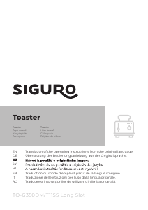 Manual Siguro TO-G350DM Toaster