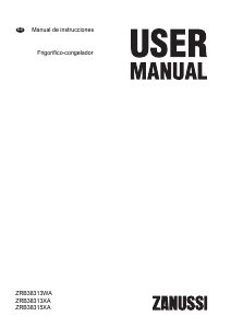 Manual de uso Zanussi ZRB38315XA Frigorífico combinado