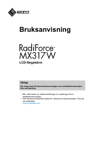 Bruksanvisning Eizo RadiForce MX317W LCD skärm