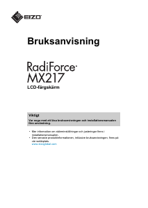 Bruksanvisning Eizo RadiForce MX217 LCD skärm