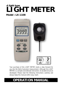 Handleiding Lutron LX-1108 Lichtmeter