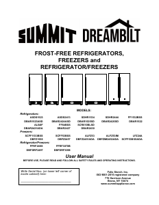 Manual Summit ALFZ53 Freezer