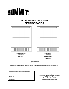 Manual Summit SPR3032DADA Refrigerator