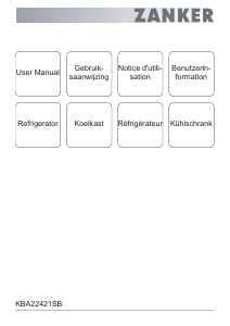 Mode d’emploi Zanker KBA22421SB Réfrigérateur