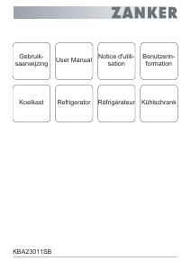 Manual Zanker KBA23011SB Refrigerator