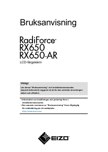 Bruksanvisning Eizo RadiForce RX650 LCD skärm