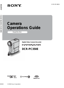 Manual Sony DCR-PC350E Camcorder