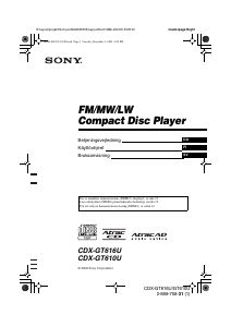 Bruksanvisning Sony CDX-GT616U Bilradio