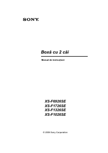 Manual Sony XS-F1726SE Difuzor auto
