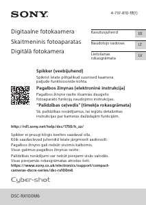 Rokasgrāmata Sony Cyber-shot DSC-RX100M6 Digitālā kamera