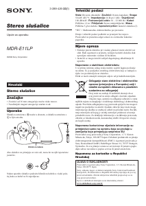 Priručnik Sony MDR-E11LP Slušalica