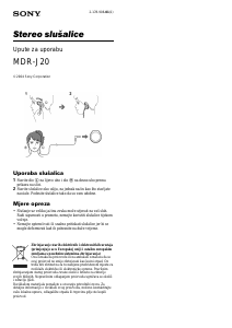 Priručnik Sony MDR-J20 Slušalica