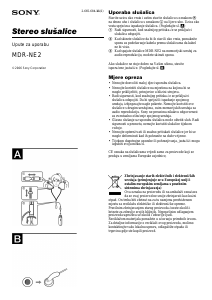 Priručnik Sony MDR-NE2 Slušalica